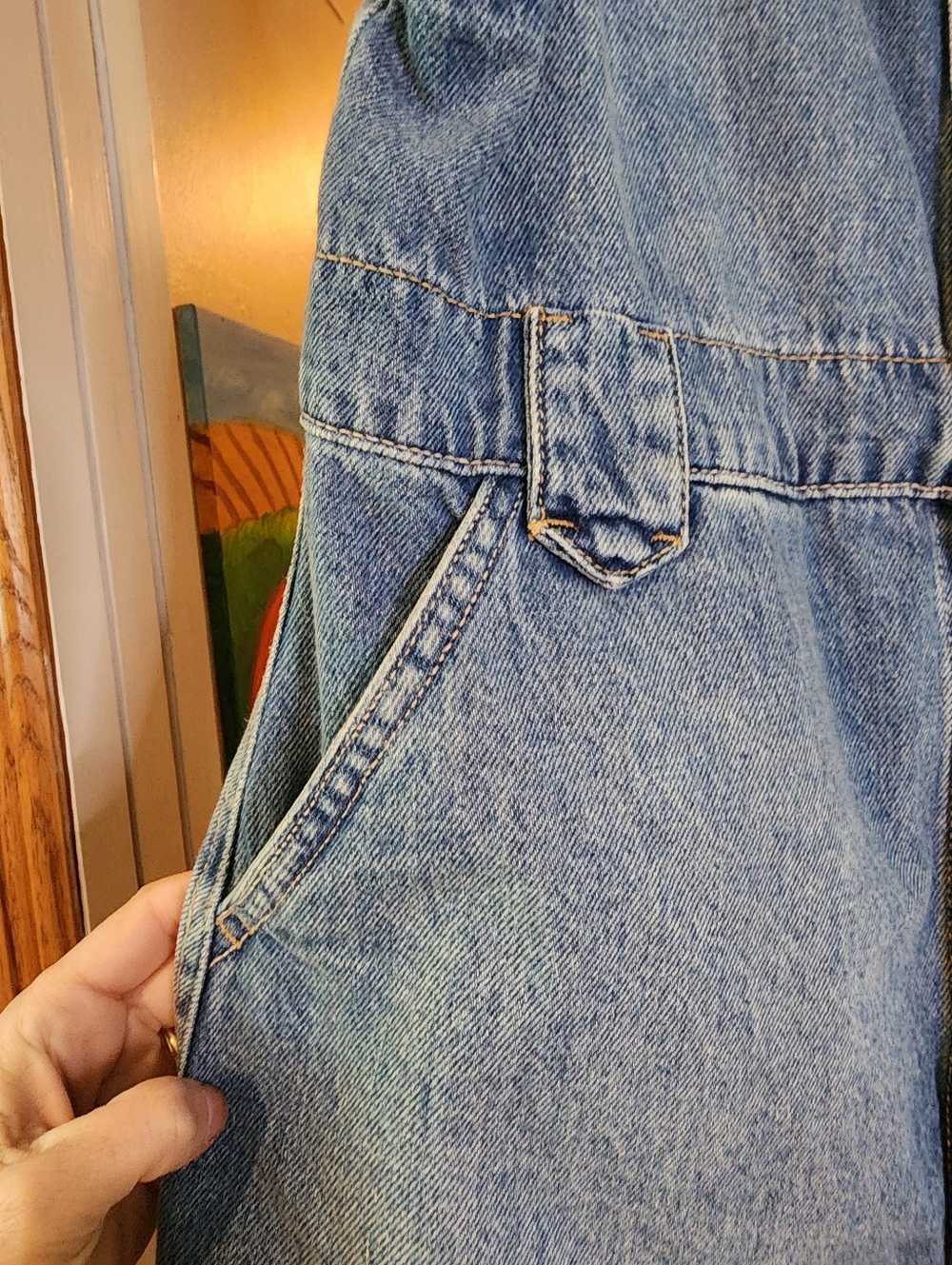 Free People Denim Button-Front Overall Dress - Light-medium Blue - Picture 7 of 7
